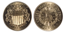 1866 5C Rays MS65