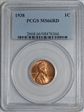 1938 1C MS66RD