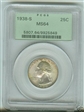 1938-S 25C MS64