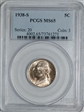 1938-S 5C MS65