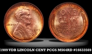 1909 VDB 1C MS64RD
