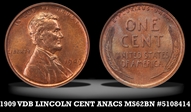 1909 VDB 1C MS62BN