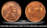 1909 VDB 1C MS63RB
