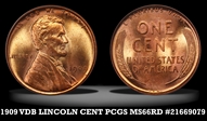 1909 VDB 1C MS66RD