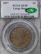 1857 1C Large Date XF45BN