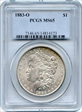 1883-O $1 MS65