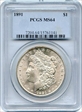 1891 $1 MS64