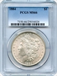 1884 $1 MS66