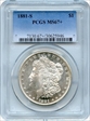 1881-S $1 MS67+