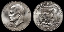 1974-S $1 Silver MS68