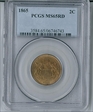 1865 2C MS65RD