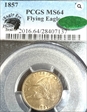1857 1C Flying Eagle MS64