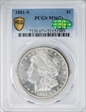1881-S $1 MS67+ 