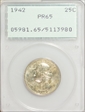 1942 25C PR65