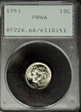 1951 10C PR66