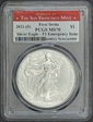 2021-(S) $1 Silver Eagle - T1 Emergency Issue Struck at San Francisco First Strike MS70