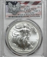 2021-(W) $1 Silver Eagle - Type 1 Struck at West Point First Strike MS70
