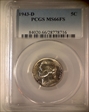 1943-D 5C MS66FS