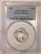 2001 $25 Statue of Liberty MS70