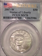 2007-W $50 Burnished St. of Liberty First Strike SP70