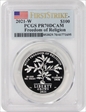 2021-W $100 Freedom of Religion First Strike PR70DCAM