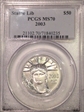 2003 $50 Statue of Liberty MS70