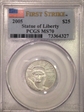 2005 $25 Statue of Liberty First Strike MS70