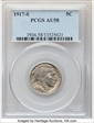 1917-S 5C AU58