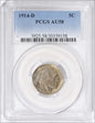 1914-D 5C AU58