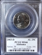 2003-D 25C Alabama MS66