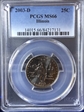 2003-D 25C Illinois MS66