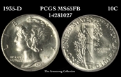 1935-D 10C MS65FB