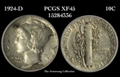 1924-D 10C XF45