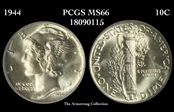 1944 10C MS66