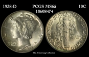 1938-D 10C MS65