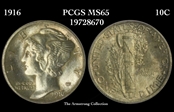 1916 10C Mercury MS65
