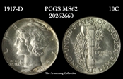 1917-D 10C MS62