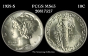 1939-S 10C MS63