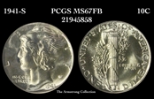 1941-S 10C MS67FB