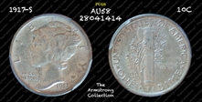 1917-S 10C AU58