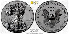 2021-W $1 Silver Eagle Rev PR - Type 1 Designer Edition - First Strike PR70