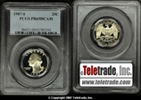 1987-S 25C PR69DCAM
