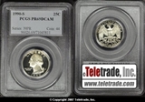 1990-S 25C PR69DCAM