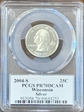 2004-S 25C Wisconsin Silver PR70DCAM