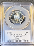 2004-S 25C Michigan Silver PR70DCAM