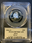 2004-S 25C Iowa Silver PR70DCAM