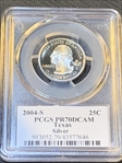 2004-S 25C Texas Silver PR70DCAM