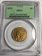 1910 $5 MS61