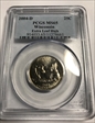 2004-D 25C Wisconsin Extra Leaf High MS65