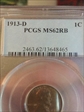1913-D 1C MS62RB